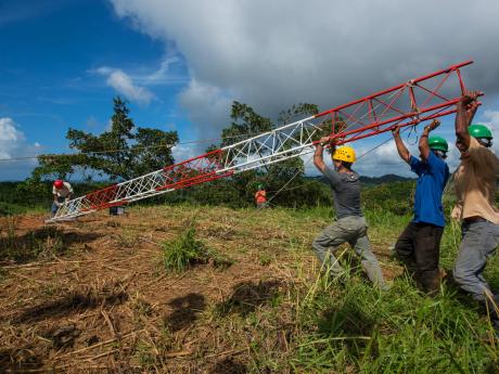 first installation of tower agua salud